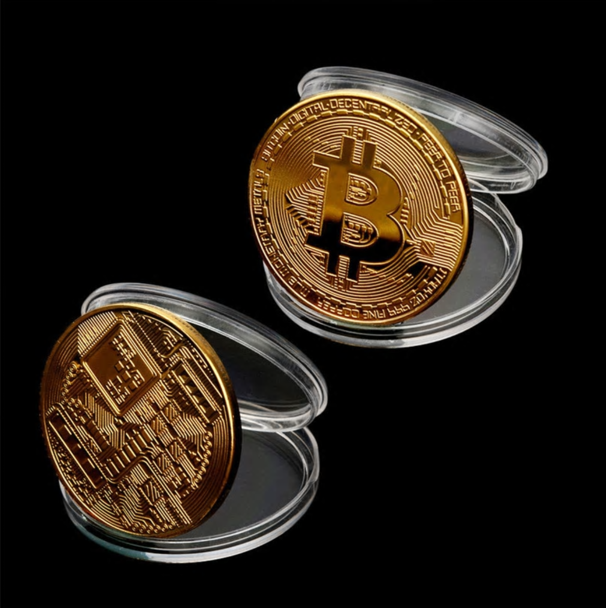 Gold-Plated Bitcoin with Gift Case (Coin Art Collection - 1pc)