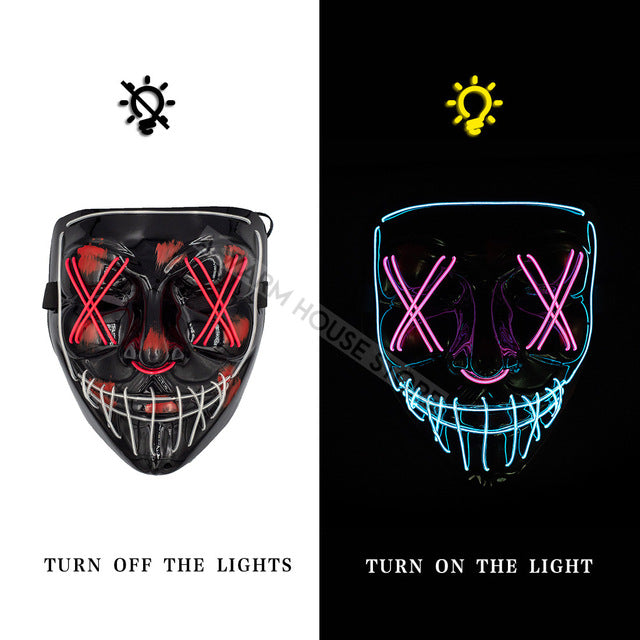 Halloween Party & Rave Glow Mask