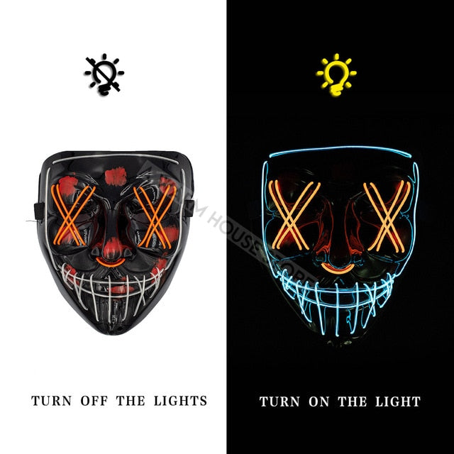 Halloween Party & Rave Glow Mask