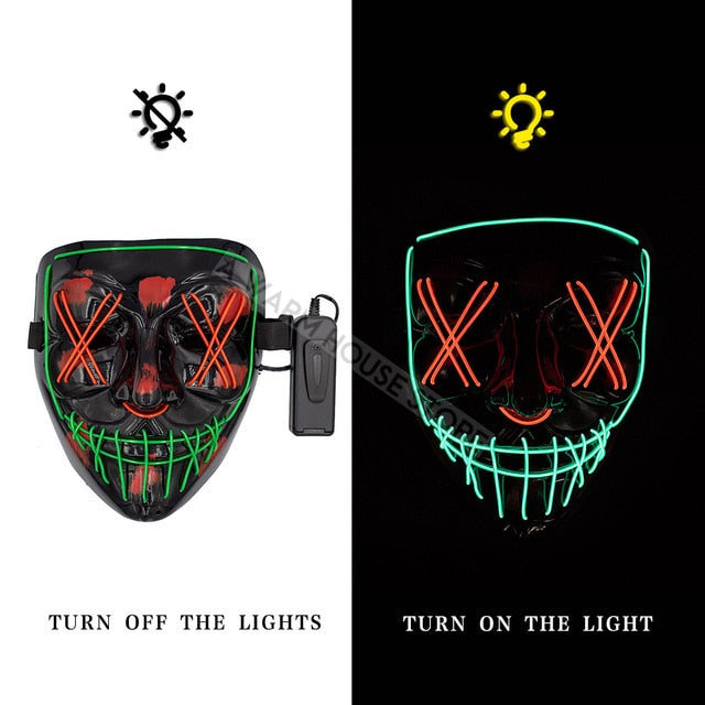 Halloween Party & Rave Glow Mask