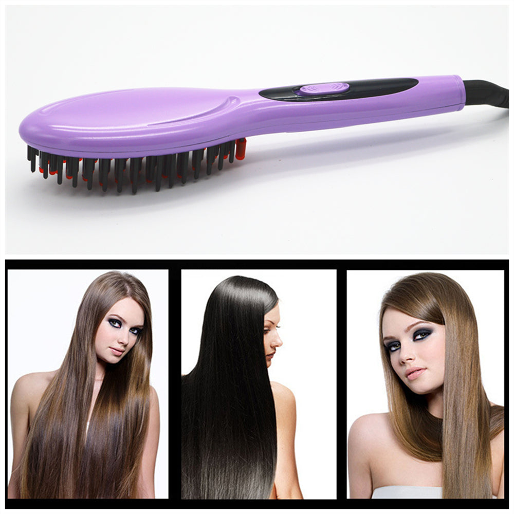 Electric Auto Fast Hair Straightener Brush