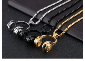 Music Beats Headphone Necklace