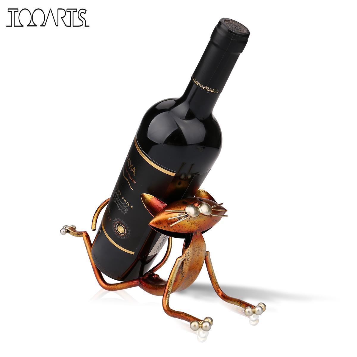 Yoga Cat Wine Rack Metal Wine Holder