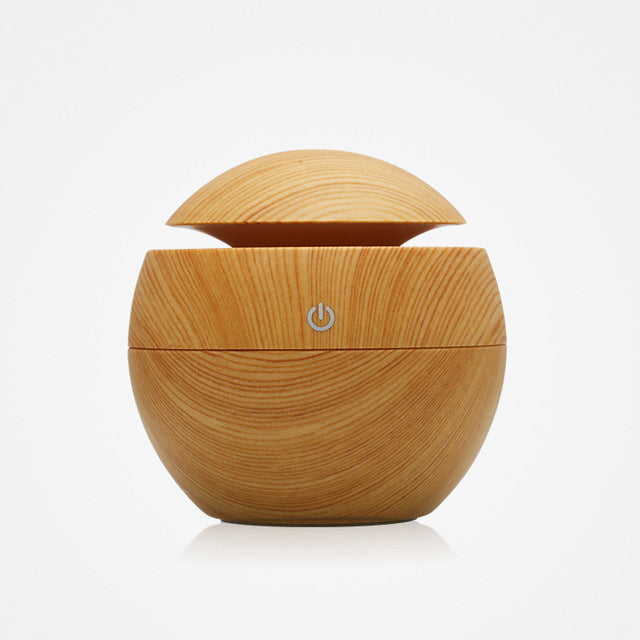 USB Aroma Essential Oil Diffuser/Cool Mist Humidifier Air Purifier (Color-Changing LED Lights for Home & Office)