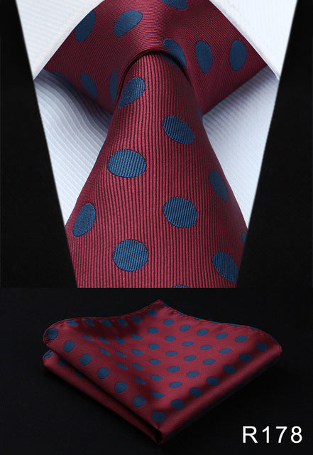 Classic High Fashion Silk Necktie with Matching Handkerchief & Gift Box