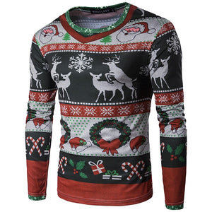 3D-Print Classic Christmas Long-Sleeved T-Shirt (19 Varieties)