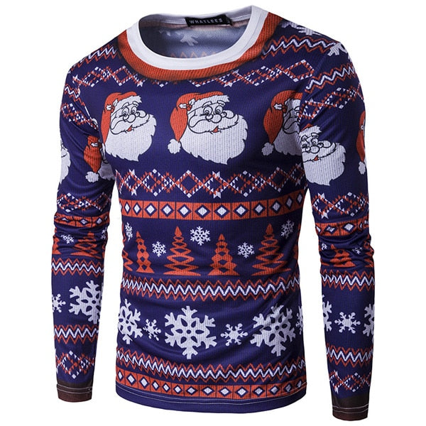 3D-Print Classic Christmas Long-Sleeved T-Shirt (19 Varieties)