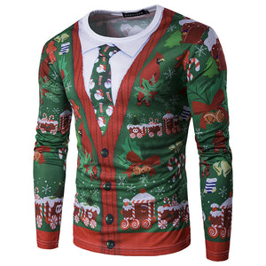 3D-Print Classic Christmas Long-Sleeved T-Shirt (19 Varieties)