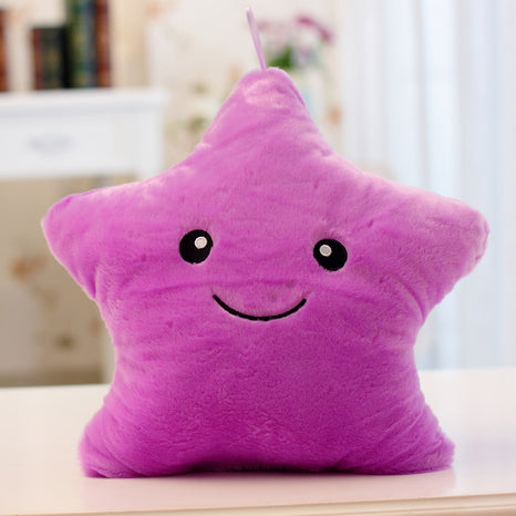 LED Light-Up Star Plush Pillow