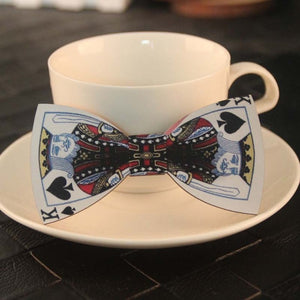 Fun Geometric Design Wooden European Bow Tie