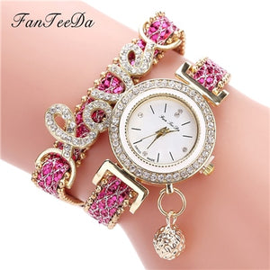 Luxury Love Word Quartz Wristwatch (for Women)