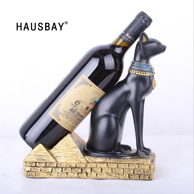 Egyptian Cat Wine Rack Bottle Holder