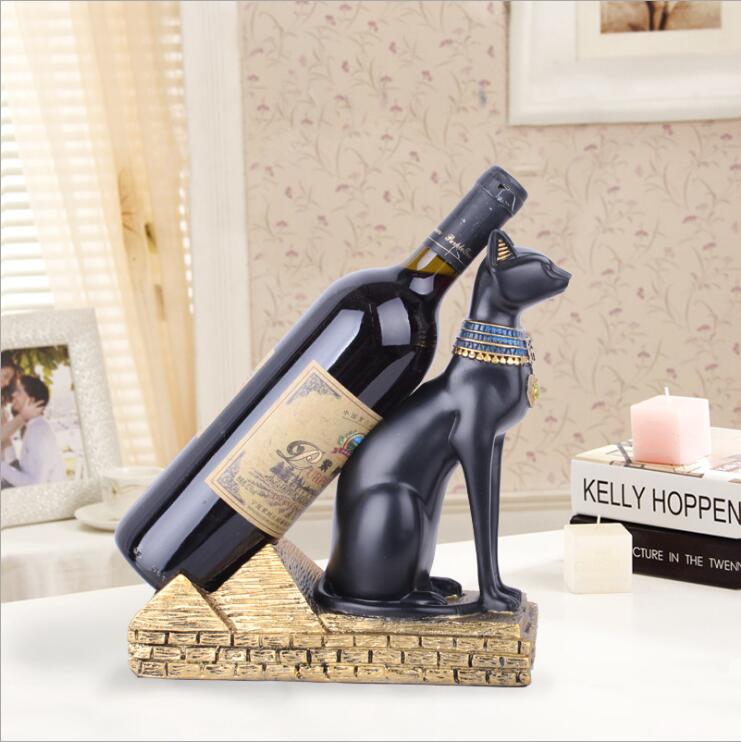 Egyptian Cat Wine Rack Bottle Holder