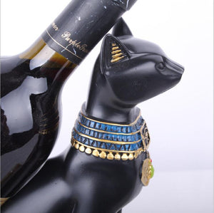 Egyptian Cat Wine Rack Bottle Holder