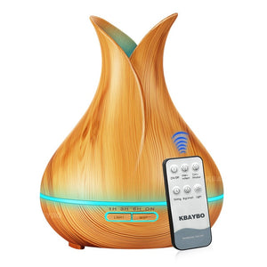 KBAYBO 400ml Aroma Essential Oil Diffuser for Office & Home (7 Color-Changing LED Lights)