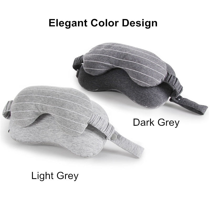 Travel Mask & Neck Pillow (w/Portable Storage Bag - Optional)