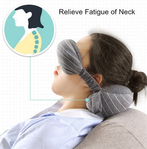 Travel Mask & Neck Pillow (w/Portable Storage Bag - Optional)