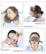 Travel Mask & Neck Pillow (w/Portable Storage Bag - Optional)