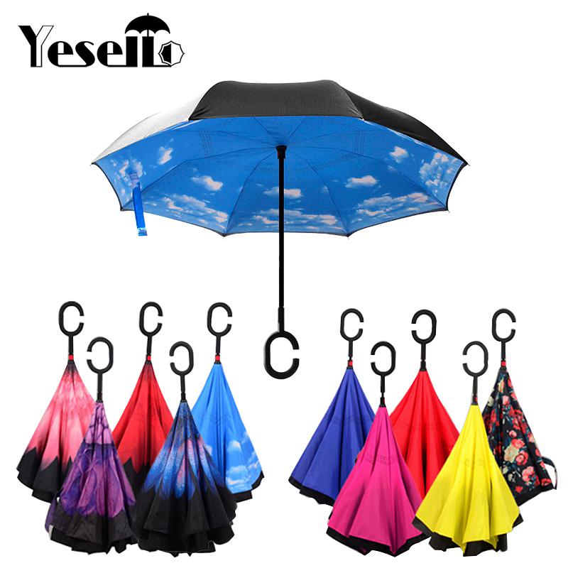 Windproof Reversible Double Layer Umbrella