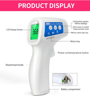 Digital Non-Contact Infrared Baby/Adult Forehead Thermometer