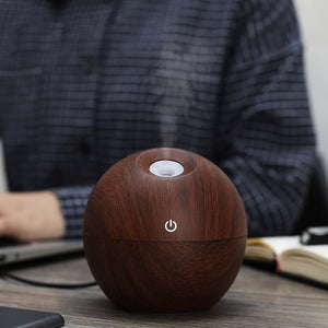 USB Aroma Essential Oil Diffuser/Cool Mist Humidifier Air Purifier (Color-Changing LED Lights for Home & Office)