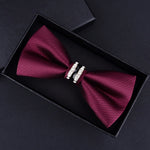 Tuxedo Metal Crystal Bow Tie (for Men)