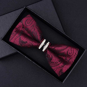 Tuxedo Metal Crystal Bow Tie (for Men)