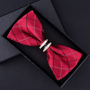 Tuxedo Metal Crystal Bow Tie (for Men)