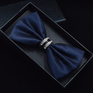 Tuxedo Metal Crystal Bow Tie (for Men)