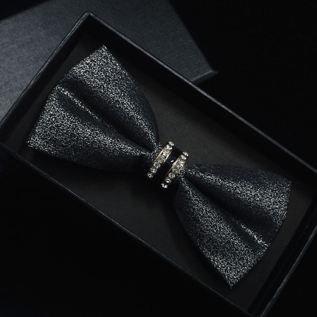 Tuxedo Metal Crystal Bow Tie (for Men)