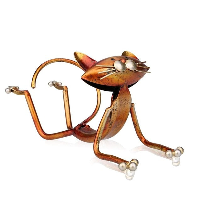 Yoga Cat Wine Rack Metal Wine Holder