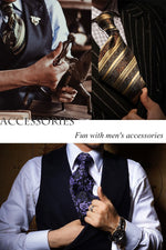 Handmade Silk High Fashion Neck Tie Set (with Handkercheif, Cufflinks & Gift Box Packaging)