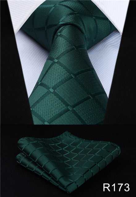 Classic High Fashion Silk Necktie with Matching Handkerchief & Gift Box