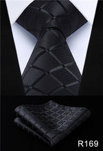 Classic High Fashion Silk Necktie with Matching Handkerchief & Gift Box