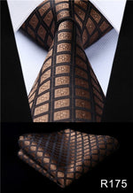 Classic High Fashion Silk Necktie with Matching Handkerchief & Gift Box