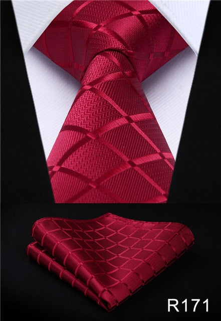 Classic High Fashion Silk Necktie with Matching Handkerchief & Gift Box