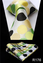 Classic High Fashion Silk Necktie with Matching Handkerchief & Gift Box