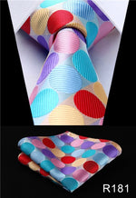 Classic High Fashion Silk Necktie with Matching Handkerchief & Gift Box