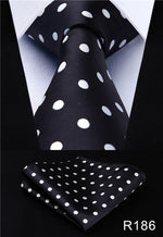 Classic High Fashion Silk Necktie with Matching Handkerchief & Gift Box
