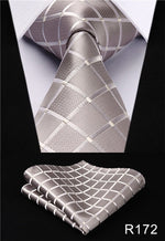 Classic High Fashion Silk Necktie with Matching Handkerchief & Gift Box