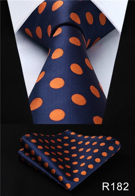 Classic High Fashion Silk Necktie with Matching Handkerchief & Gift Box