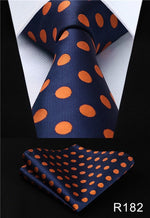 Classic High Fashion Silk Necktie with Matching Handkerchief & Gift Box