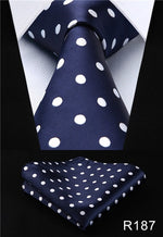 Classic High Fashion Silk Necktie with Matching Handkerchief & Gift Box
