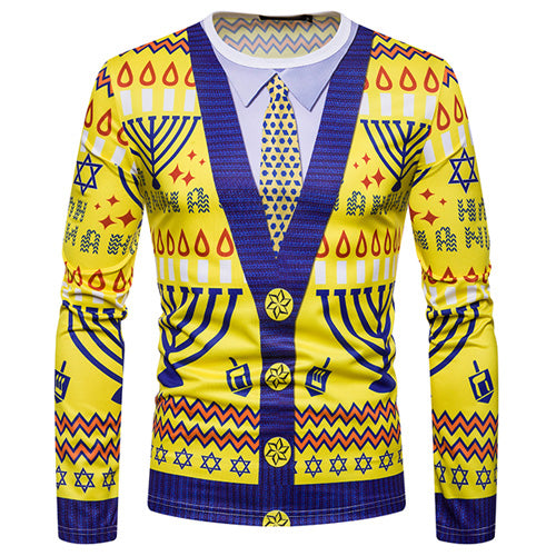 3D-Print Ugly Christmas Necktie T-Shirt (for Men)