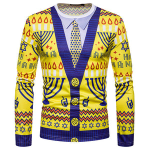 3D-Print Ugly Christmas Necktie T-Shirt (for Men)