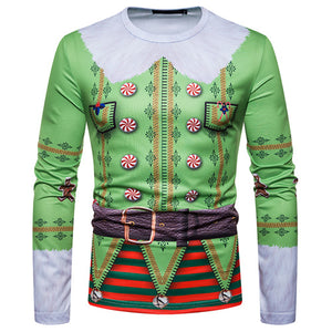 3D-Print Ugly Christmas Necktie T-Shirt (for Men)