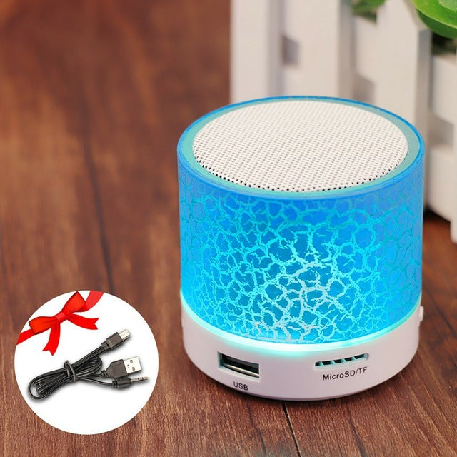 Portable Mini LED Bluetooth Wireless Speakers (For iPhone & Samsung Phones)