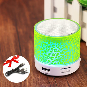 Portable Mini LED Bluetooth Wireless Speakers (For iPhone & Samsung Phones)