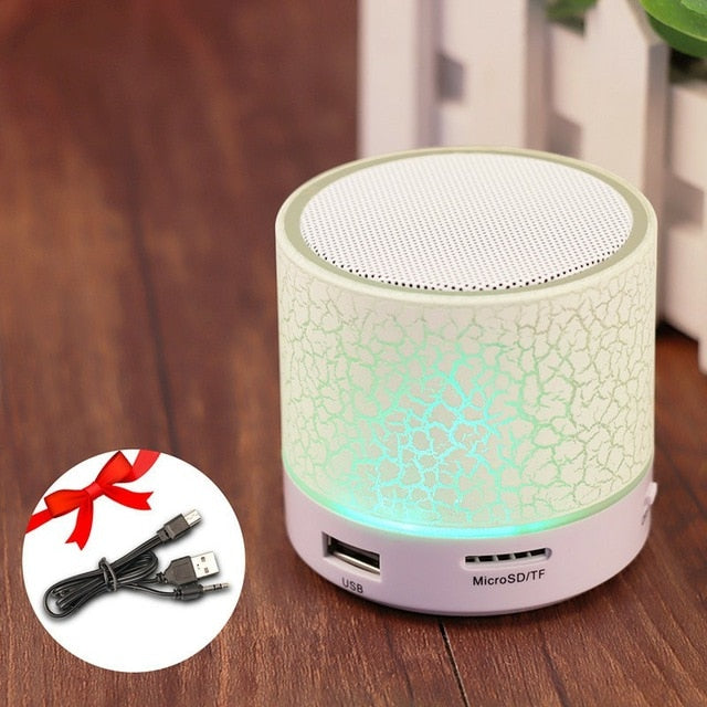 Portable Mini LED Bluetooth Wireless Speakers (For iPhone & Samsung Phones)