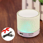 Portable Mini LED Bluetooth Wireless Speakers (For iPhone & Samsung Phones)